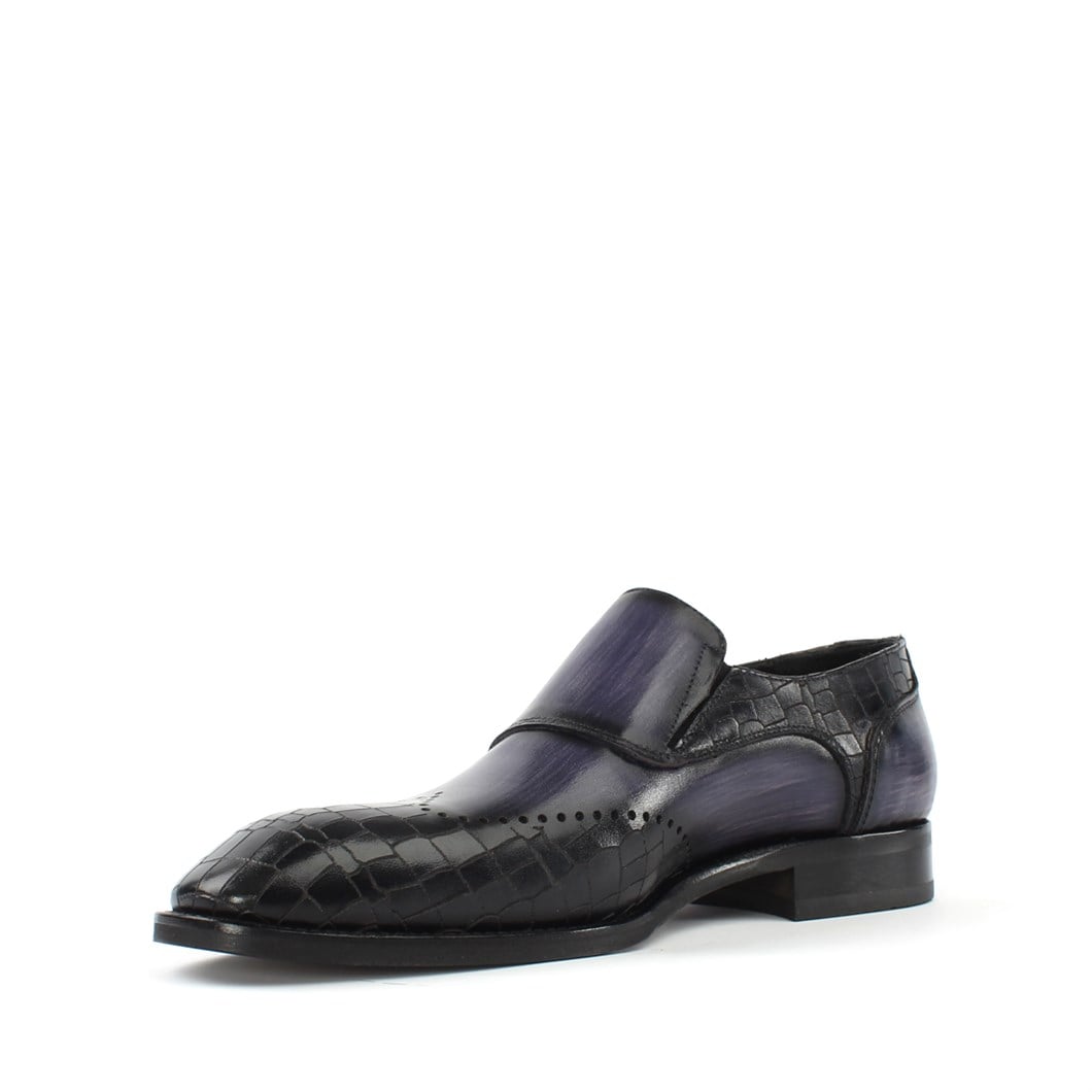 Erkek Lacivert Deri Loafer