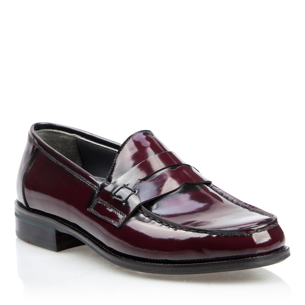 Erkek Bordo Açma Deri Loafer