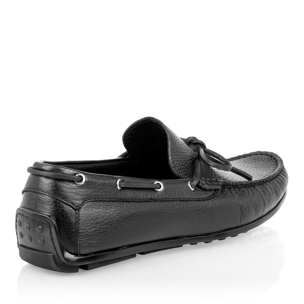 Erkek Siyah Deri Loafer