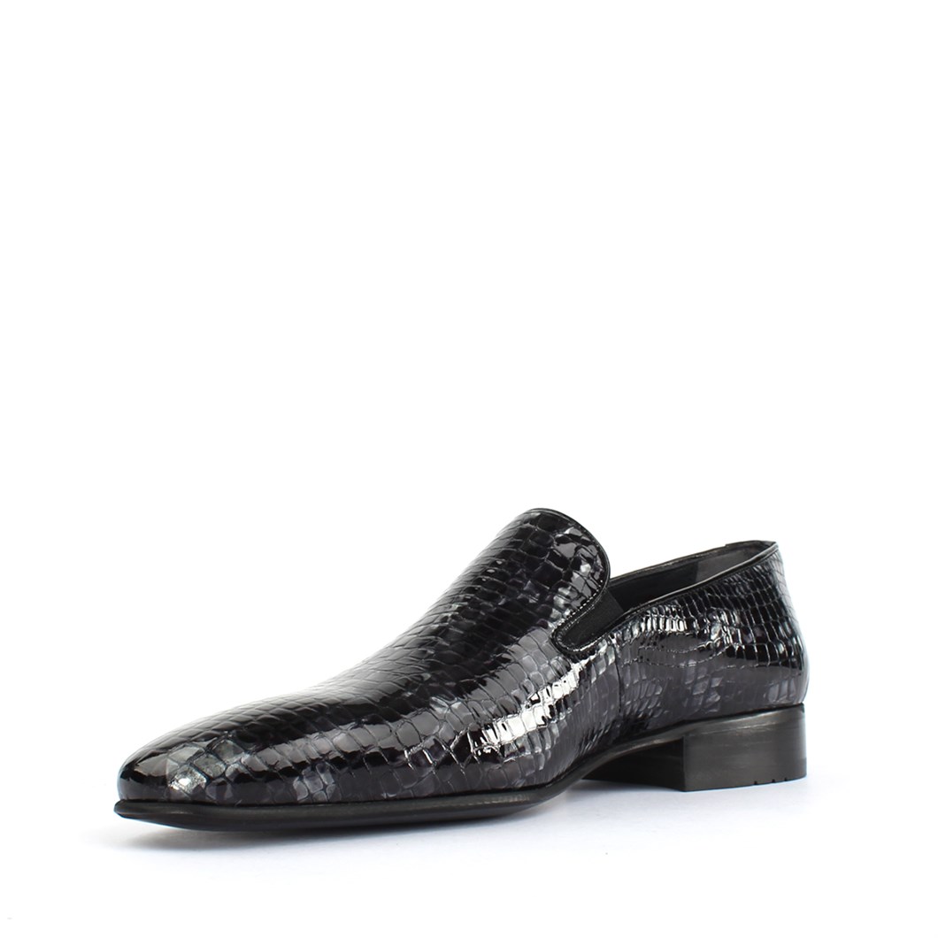 Erkek Siyah Kroko Rugan Deri Loafer