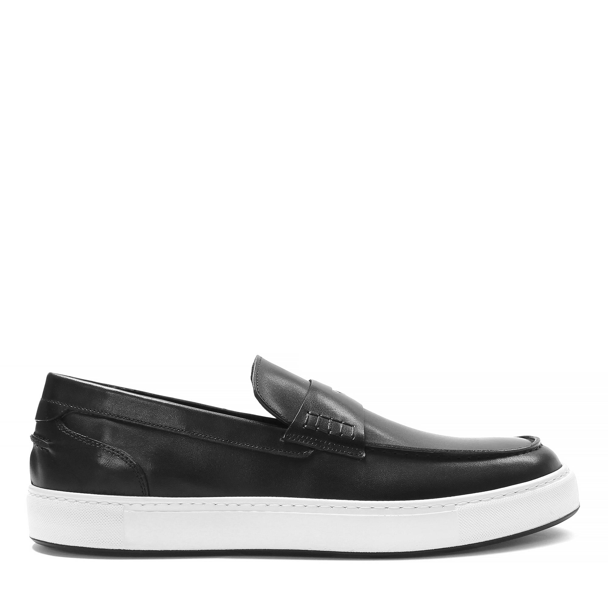 Erkek Siyah Deri Loafer