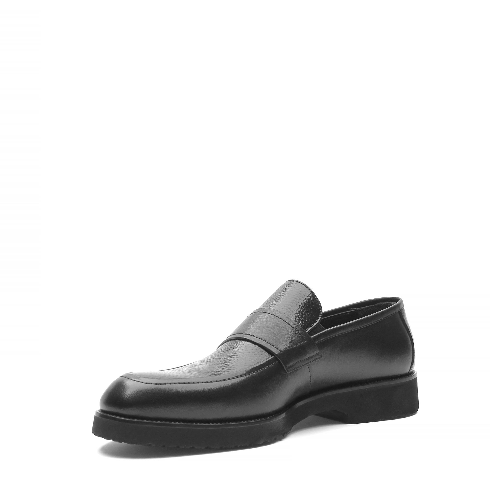 Erkek Siyah Deri Loafer