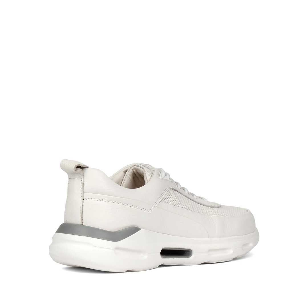 Erkek Bej Bağcıklı Kalın Tabanlı Nubuk Deri Sneaker