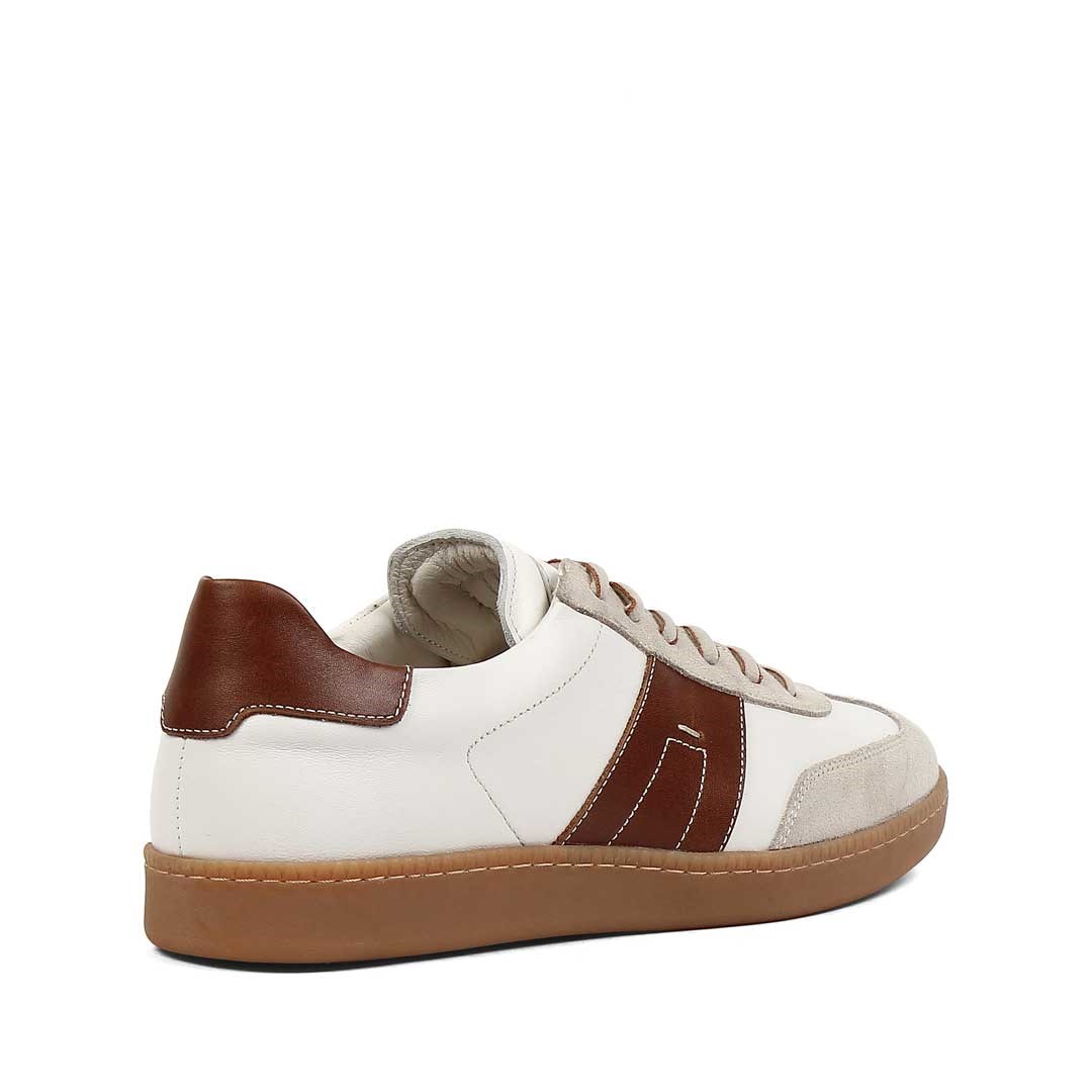 Erkek Bej Bağcıklı Süet Deri Sneaker