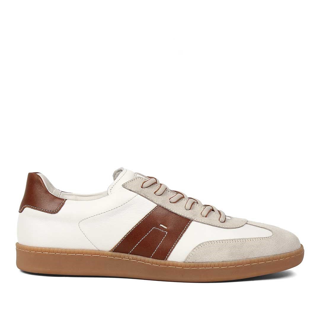 Erkek Bej Bağcıklı Süet Deri Sneaker