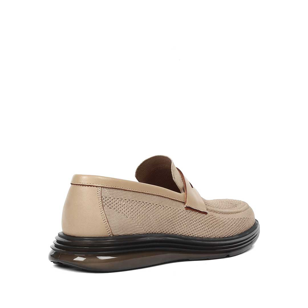 Erkek Bej Deri Loafer