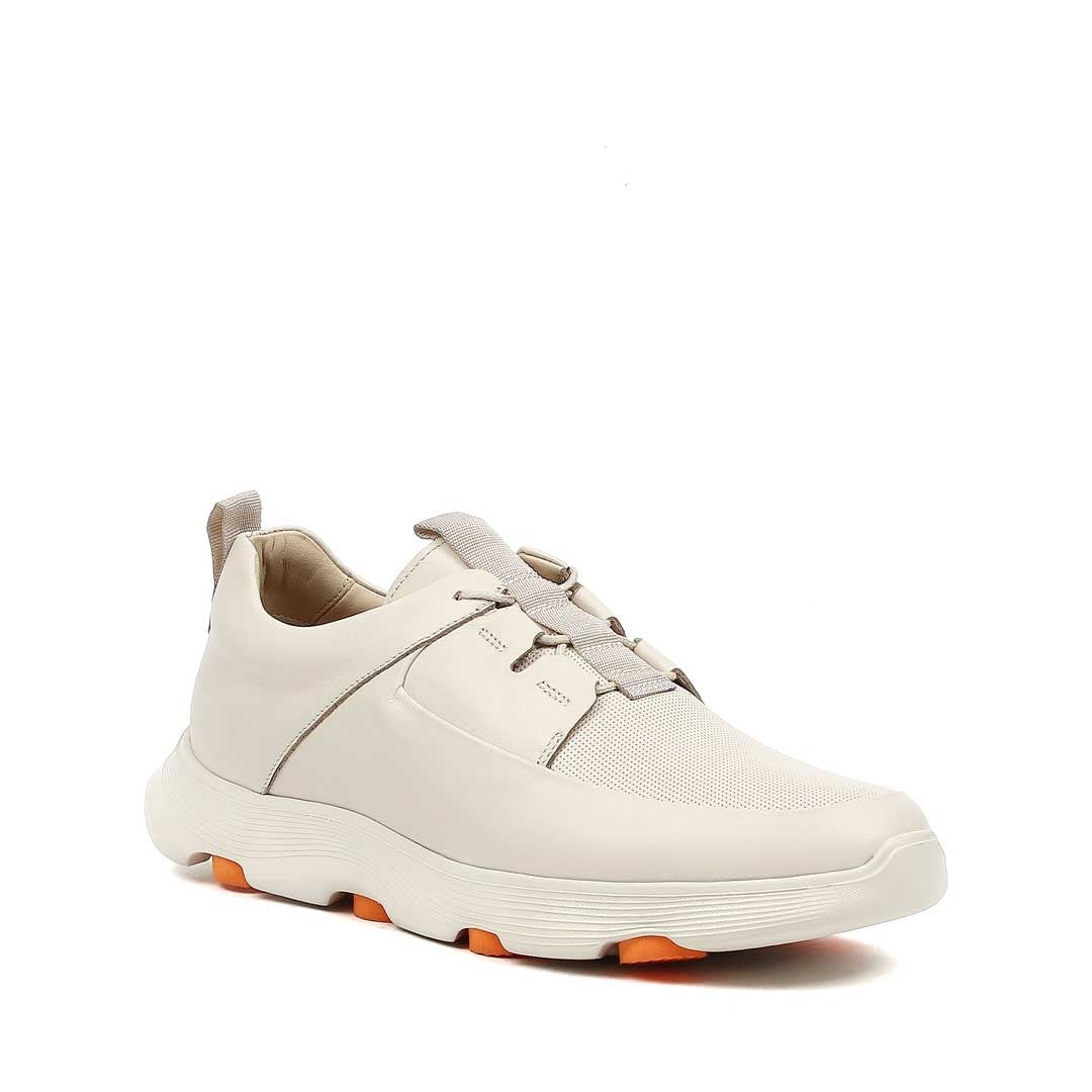 Erkek Bej Deri Sneaker
