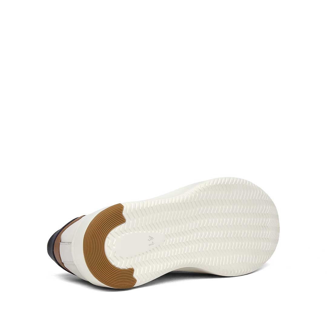 Erkek Bej Kalın Tabanlı Deri Sneaker