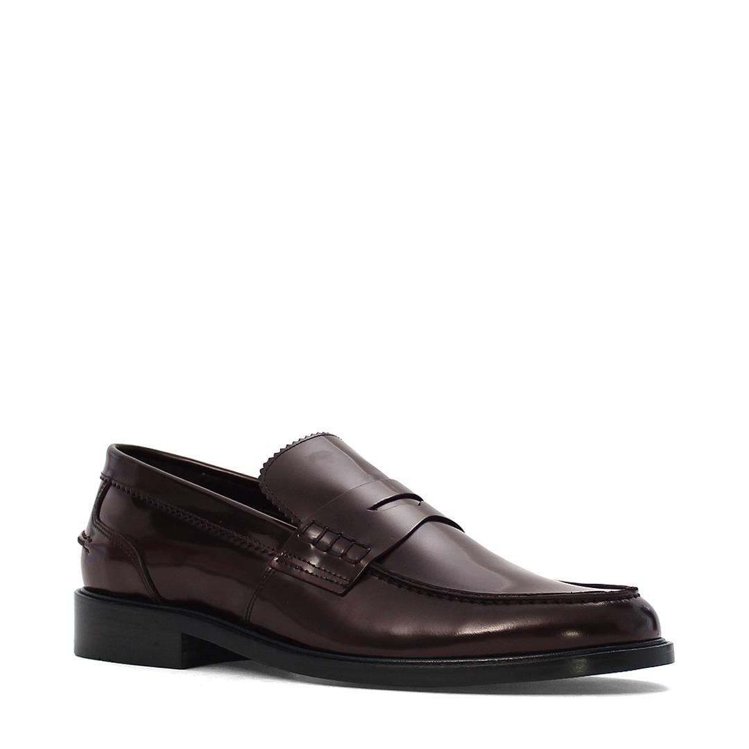 Erkek Bordo Açma Deri Loafer