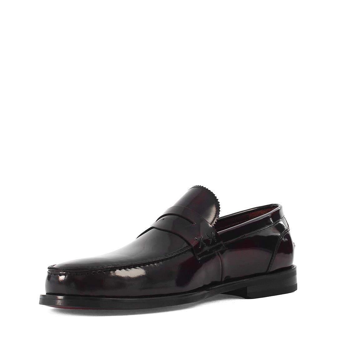 Erkek Bordo Açma Deri Loafer