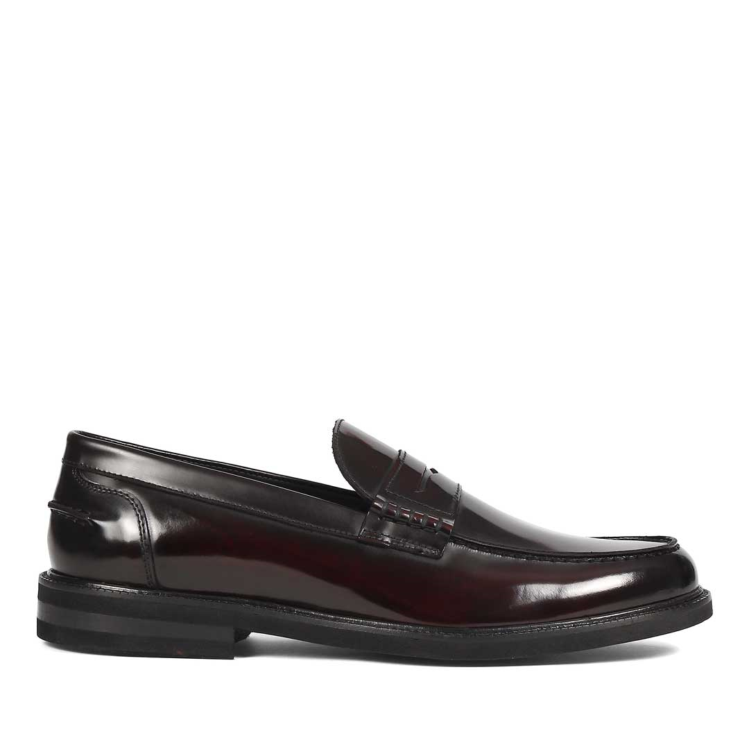 Erkek Bordo Açma Deri Loafer