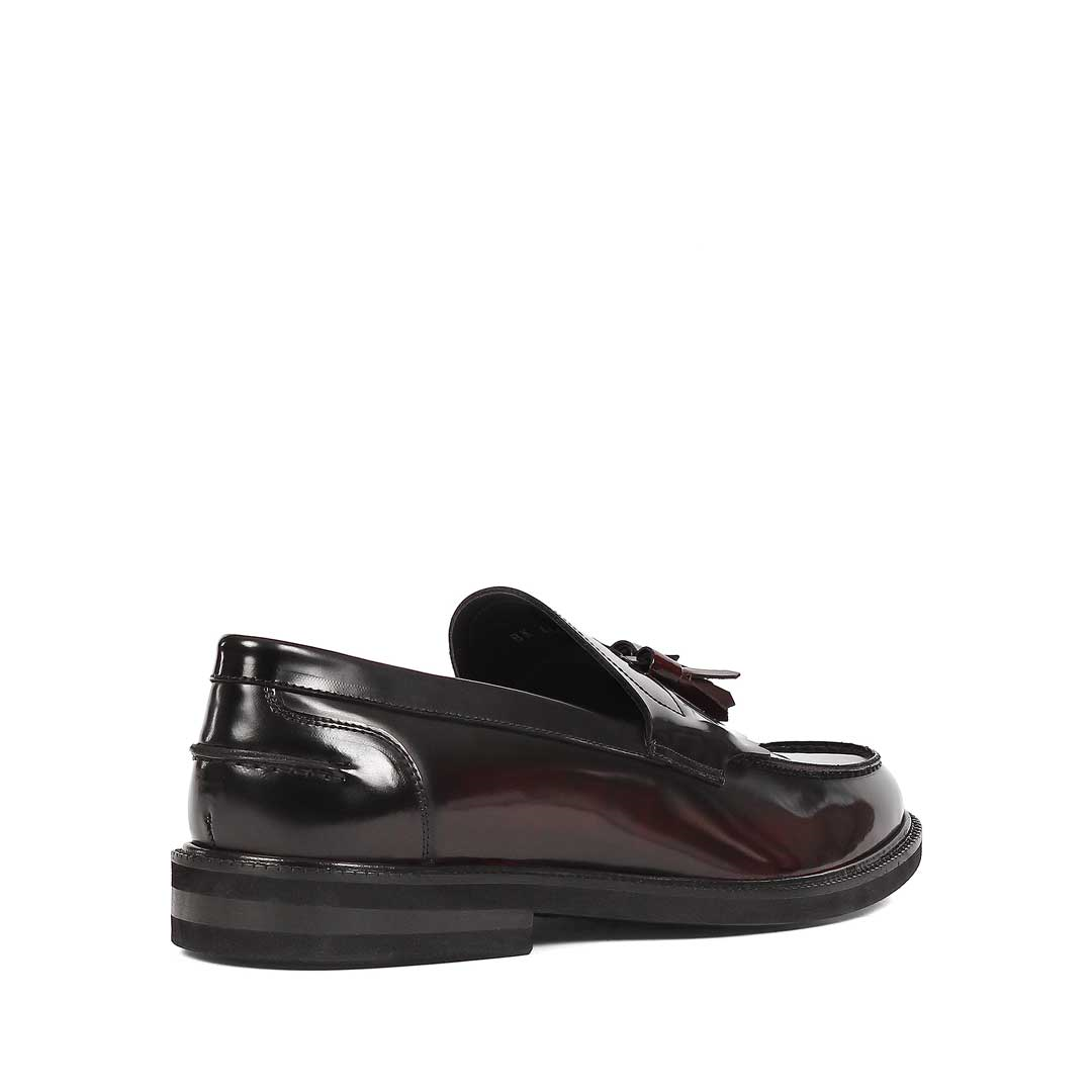 Erkek Bordo Açma Deri Loafer