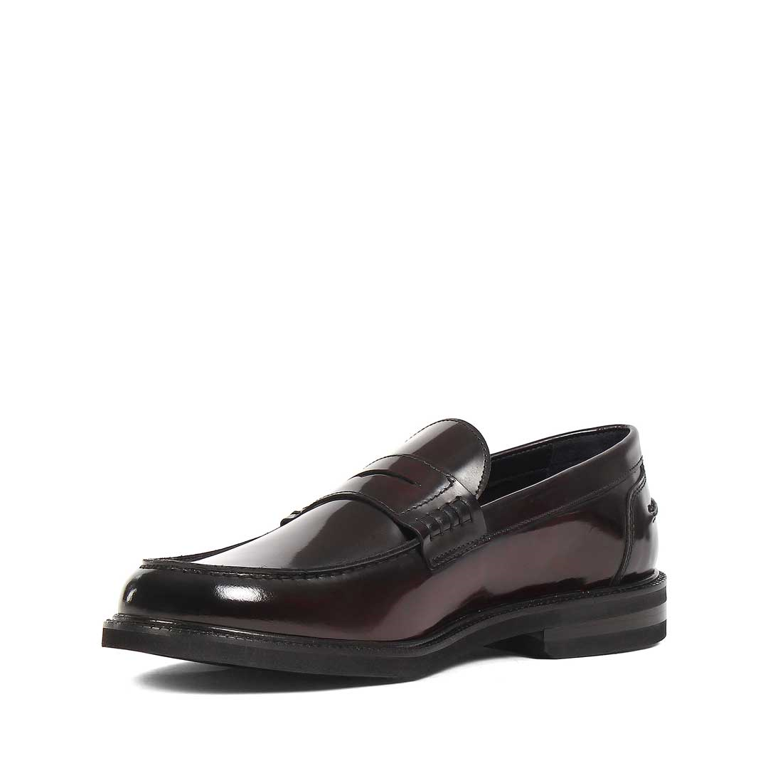 Erkek Bordo Açma Deri Loafer