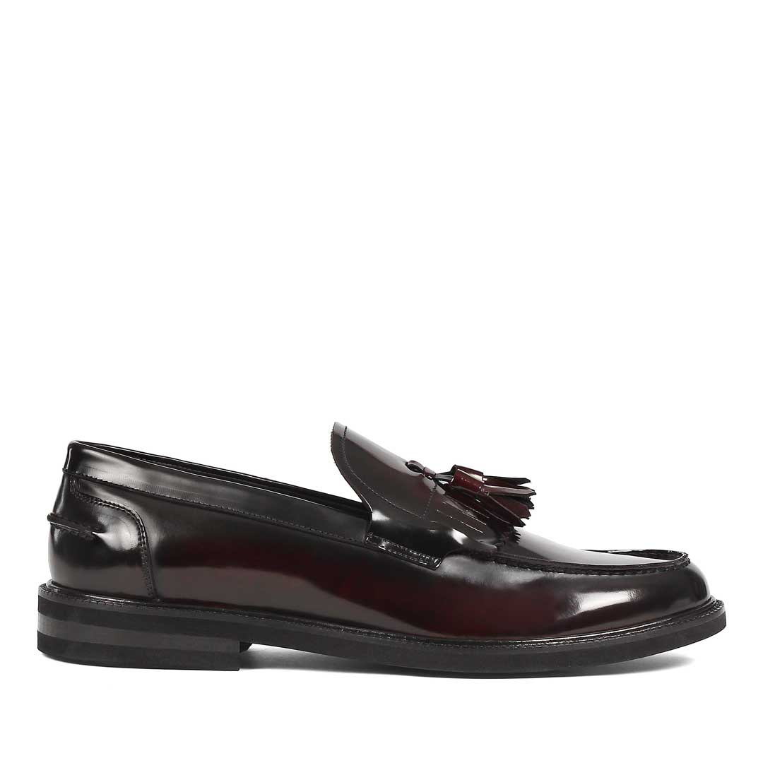 Erkek Bordo Açma Deri Loafer