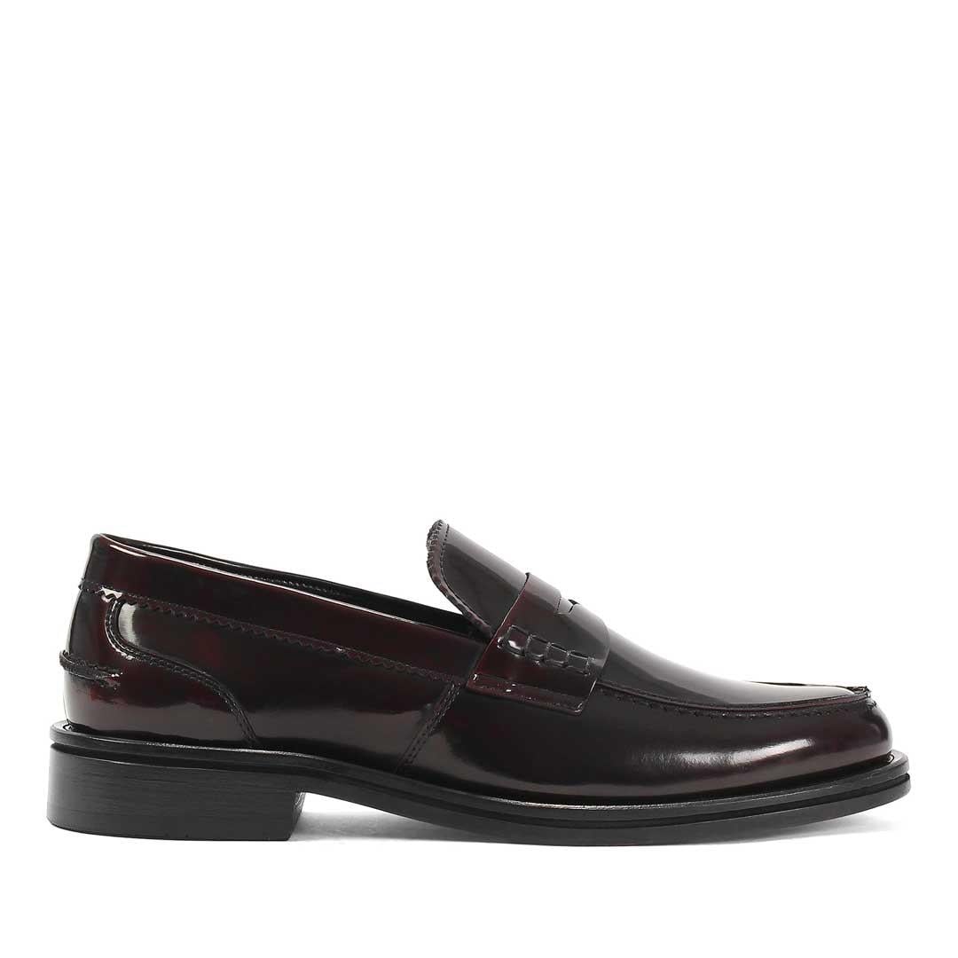 Erkek Bordo Açma Deri Loafer