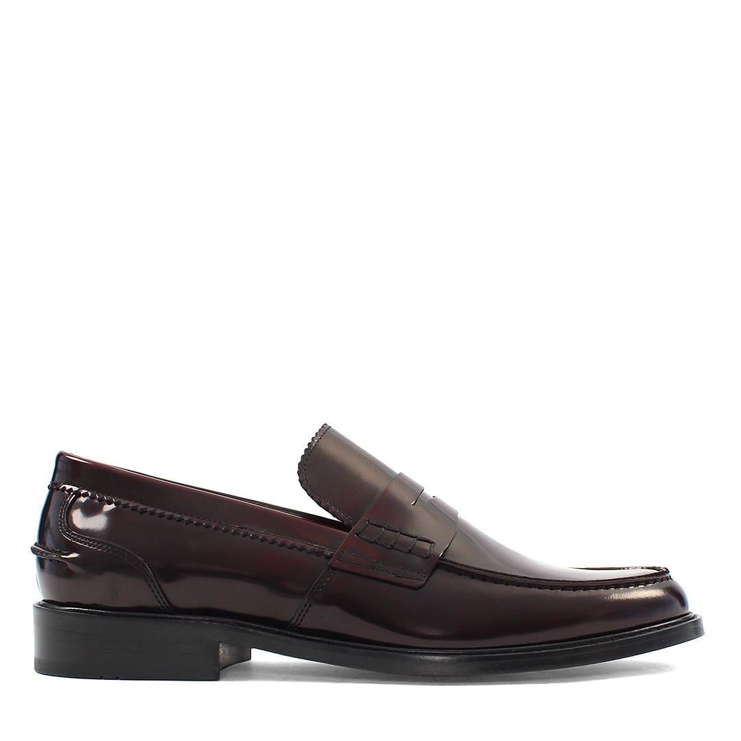 Erkek Bordo Açma Deri Loafer