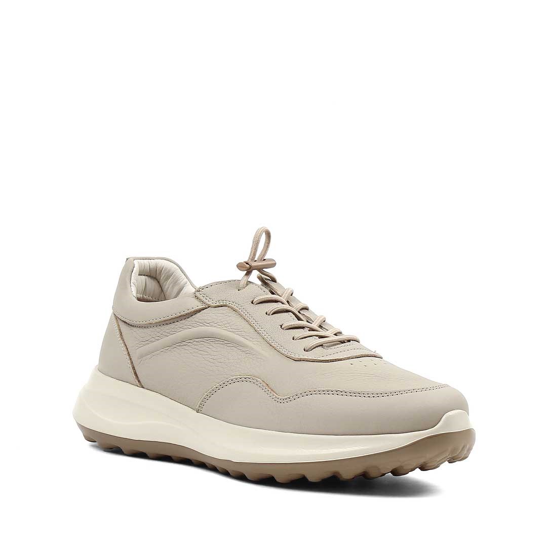 Erkek Gri Bağcıklı Kalın Tabanlı Sneaker
