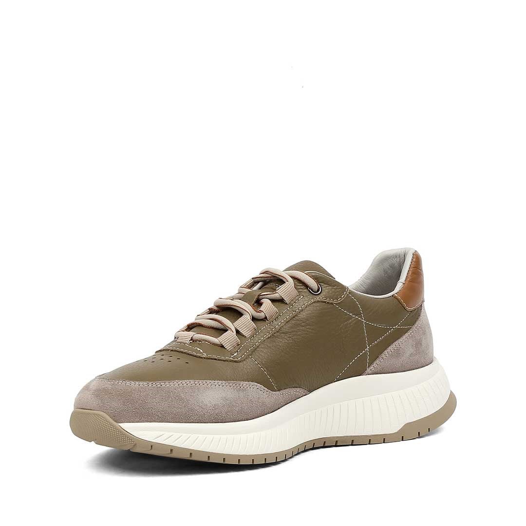 Erkek Haki Vizon Süet Deri Sneaker