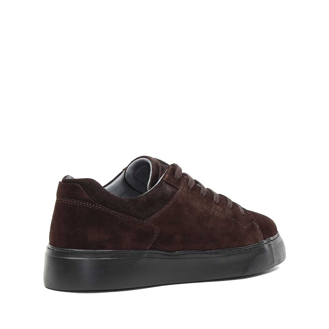 Erkek Kahverengi Bağcıklı Kalın Tabanlı Süet Deri Sneaker
