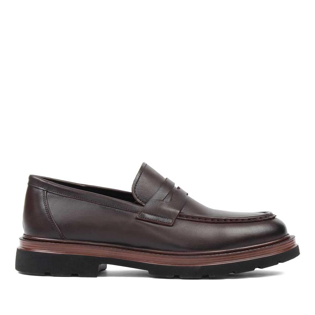 Erkek Kahverengi Deri Loafer