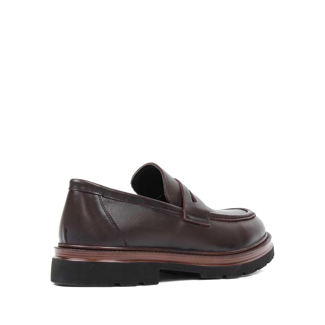 Erkek Kahverengi Deri Loafer