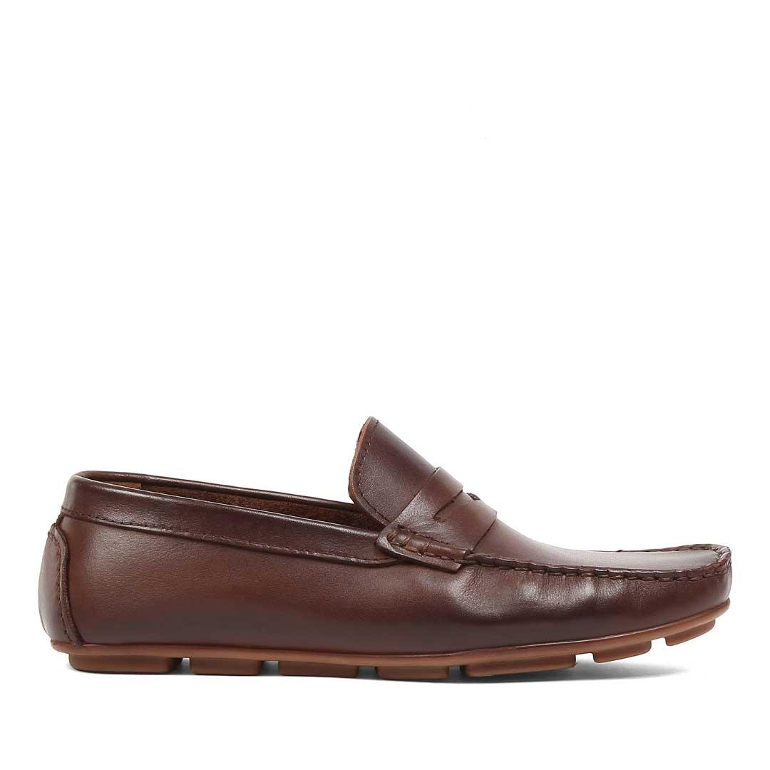 Erkek Kahverengi Deri Loafer