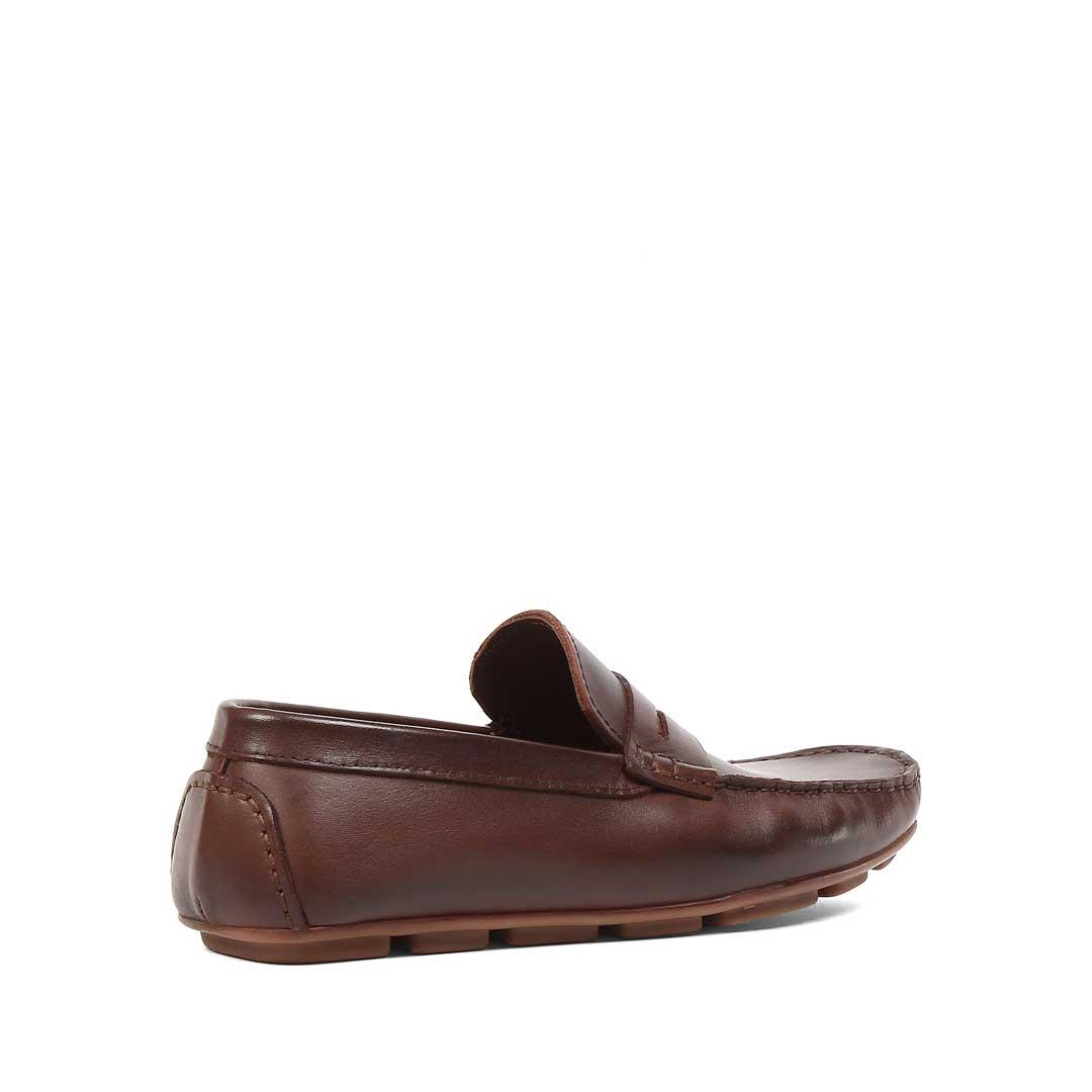 Erkek Kahverengi Deri Loafer