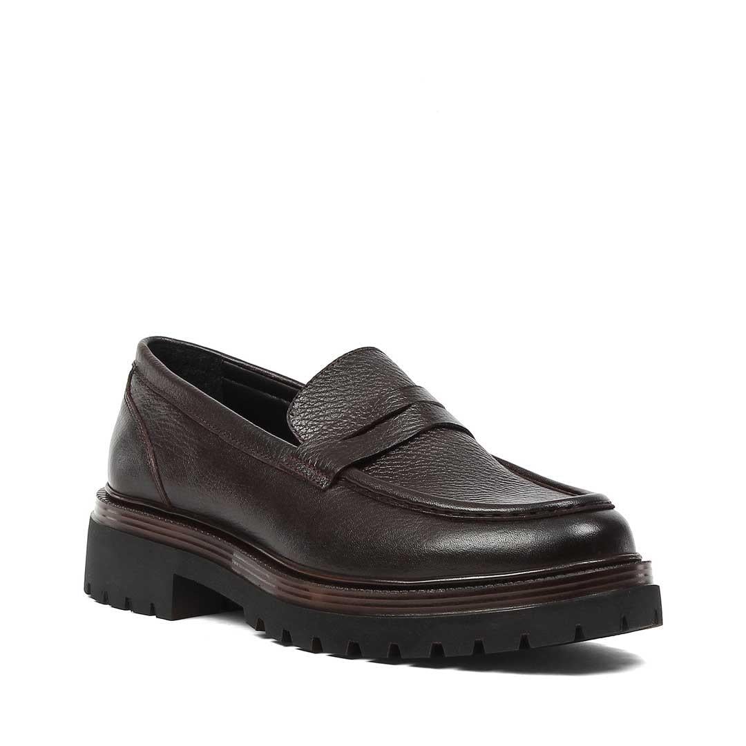 Erkek Kahverengi Deri Loafer