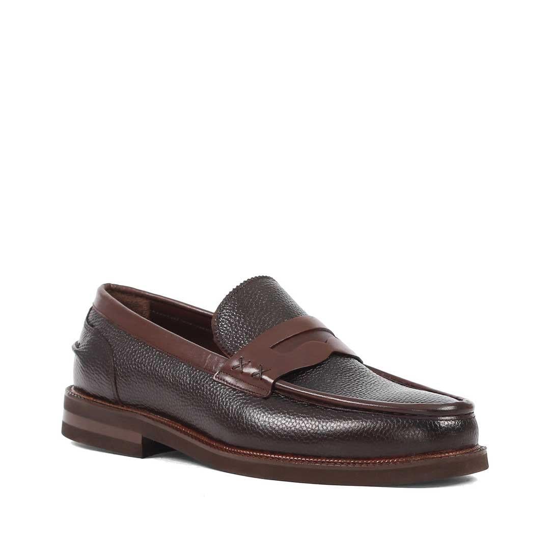 Erkek Kahverengi Deri Loafer
