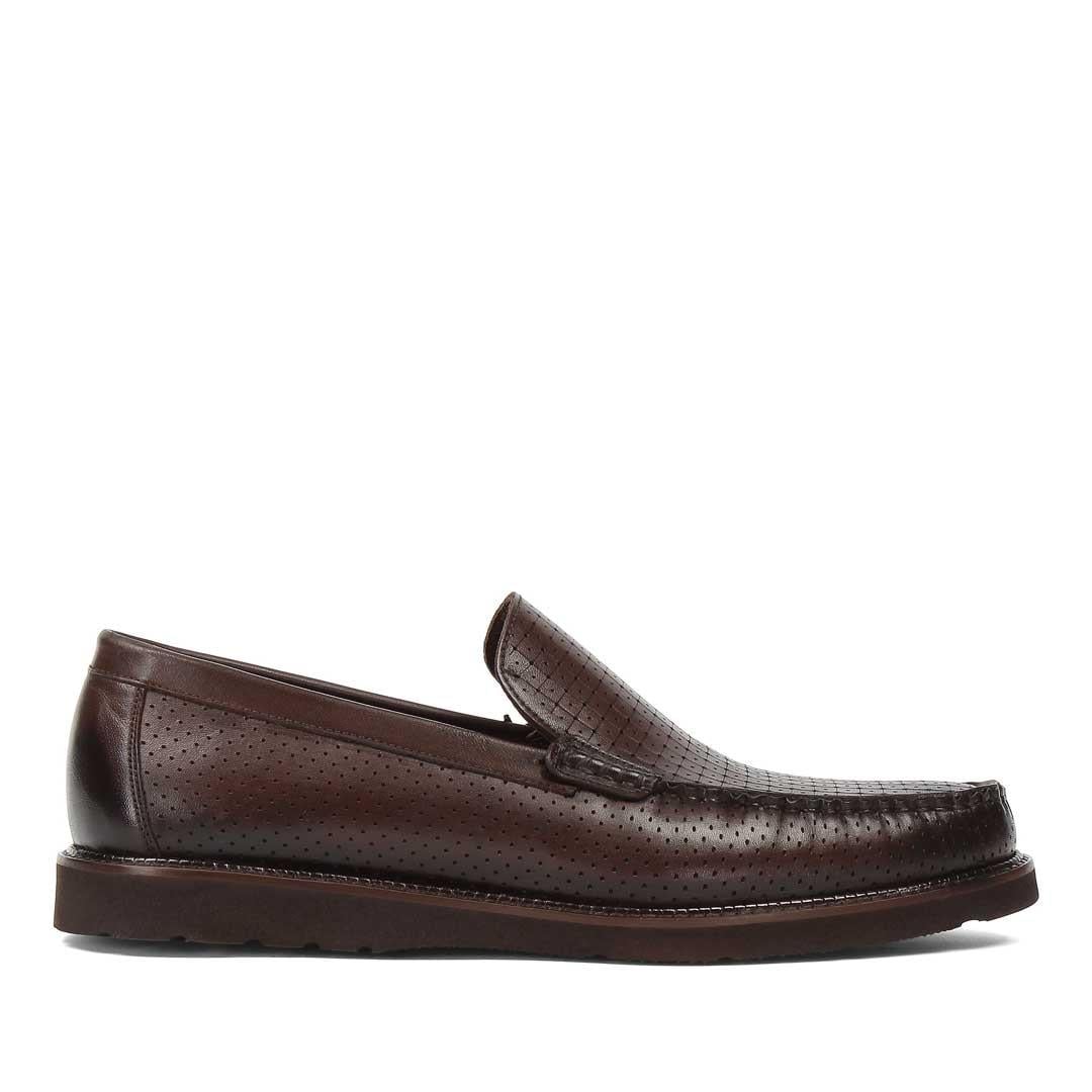 Erkek Kahverengi Deri Loafer
