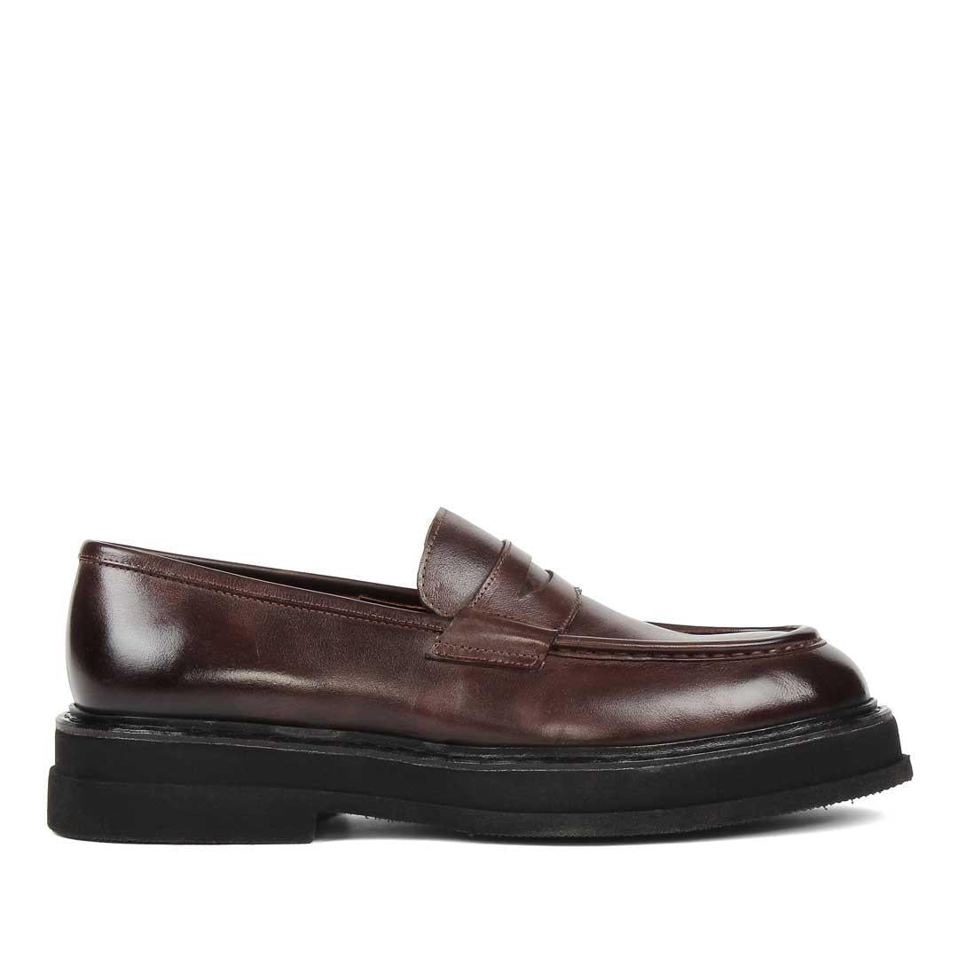 Erkek Kahverengi Deri Loafer
