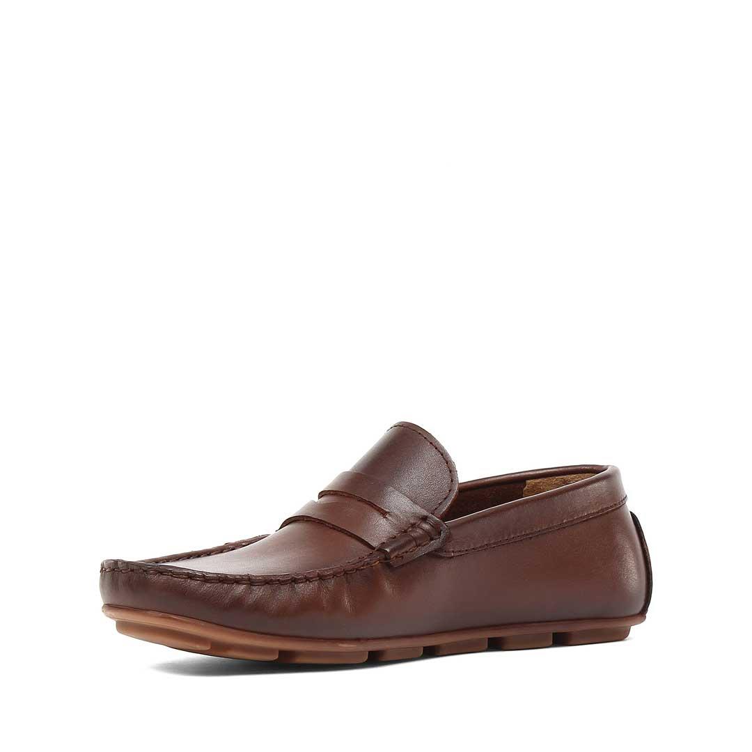 Erkek Kahverengi Deri Loafer