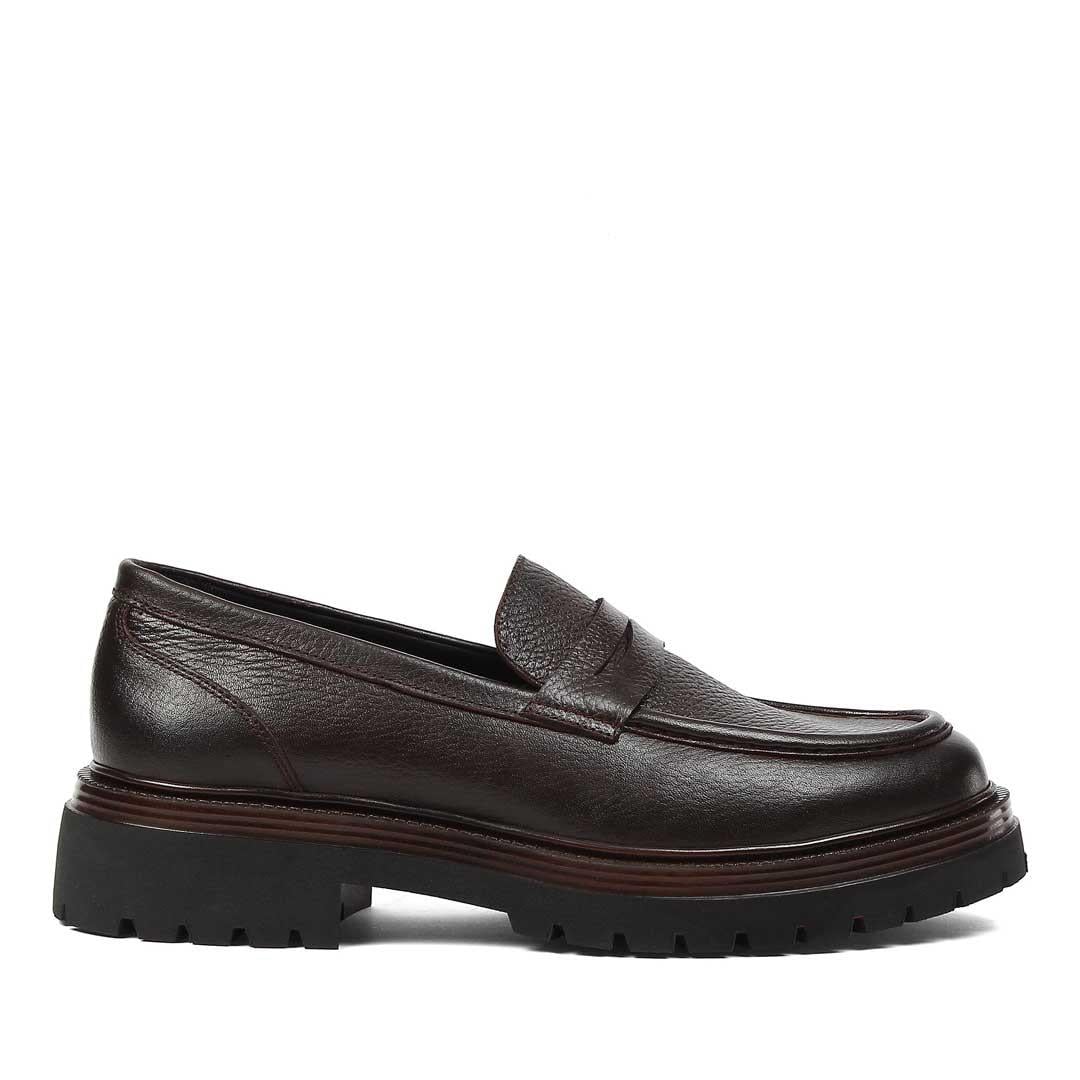 Erkek Kahverengi Deri Loafer