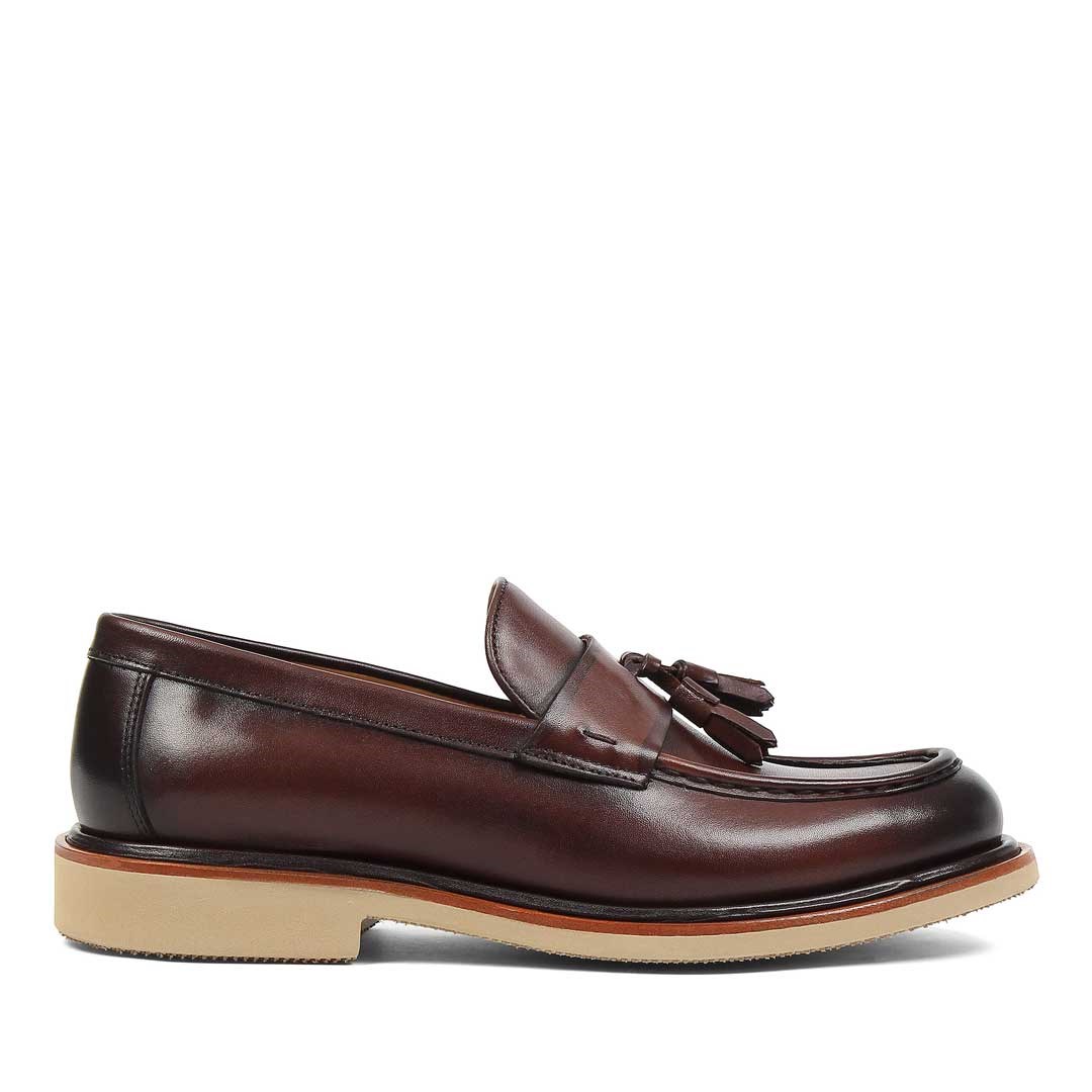 Erkek Kahverengi Deri Loafer