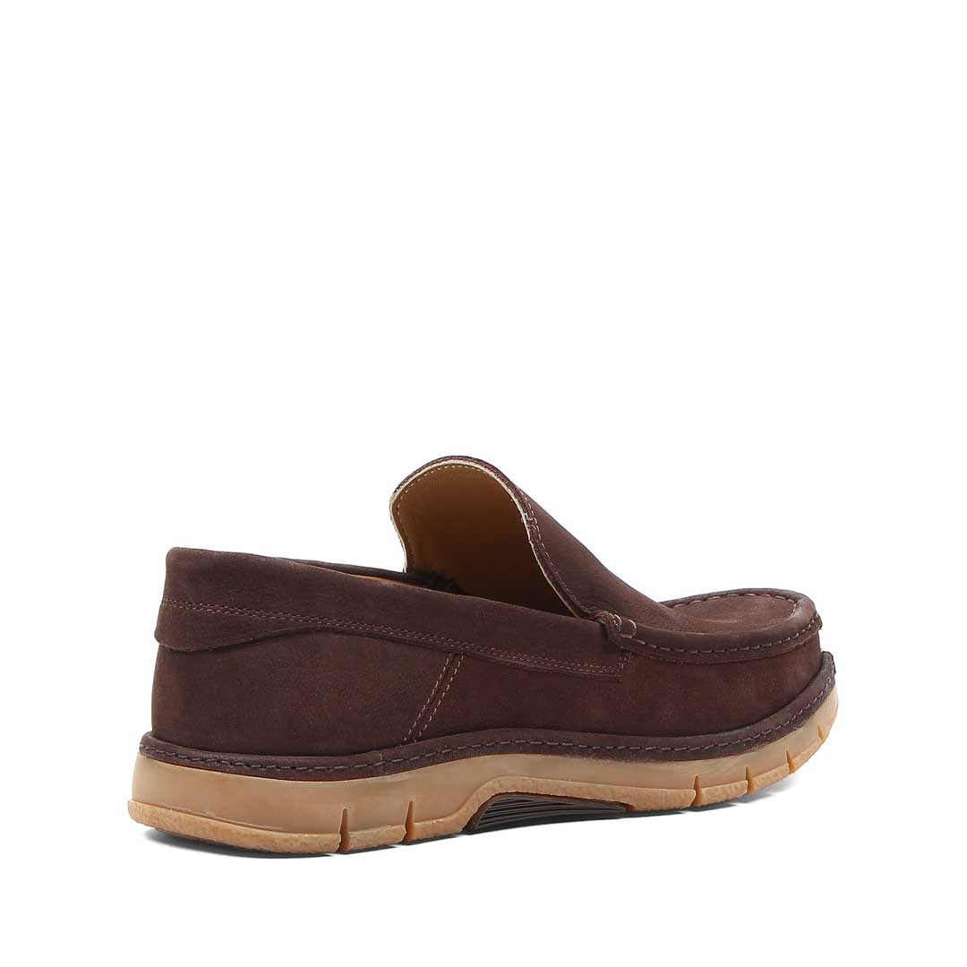 Erkek Kahverengi Nubuk Deri Loafer