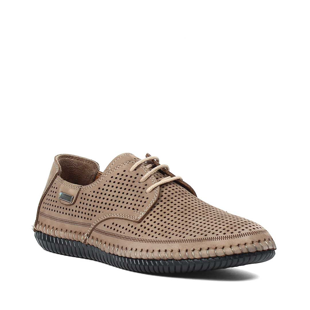 Erkek Kum Bağcıklı Nubuk Deri Ayakkabı