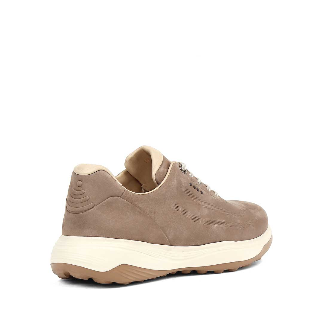 Erkek Kum Kalın Tabanlı Nubuk Deri Sneaker