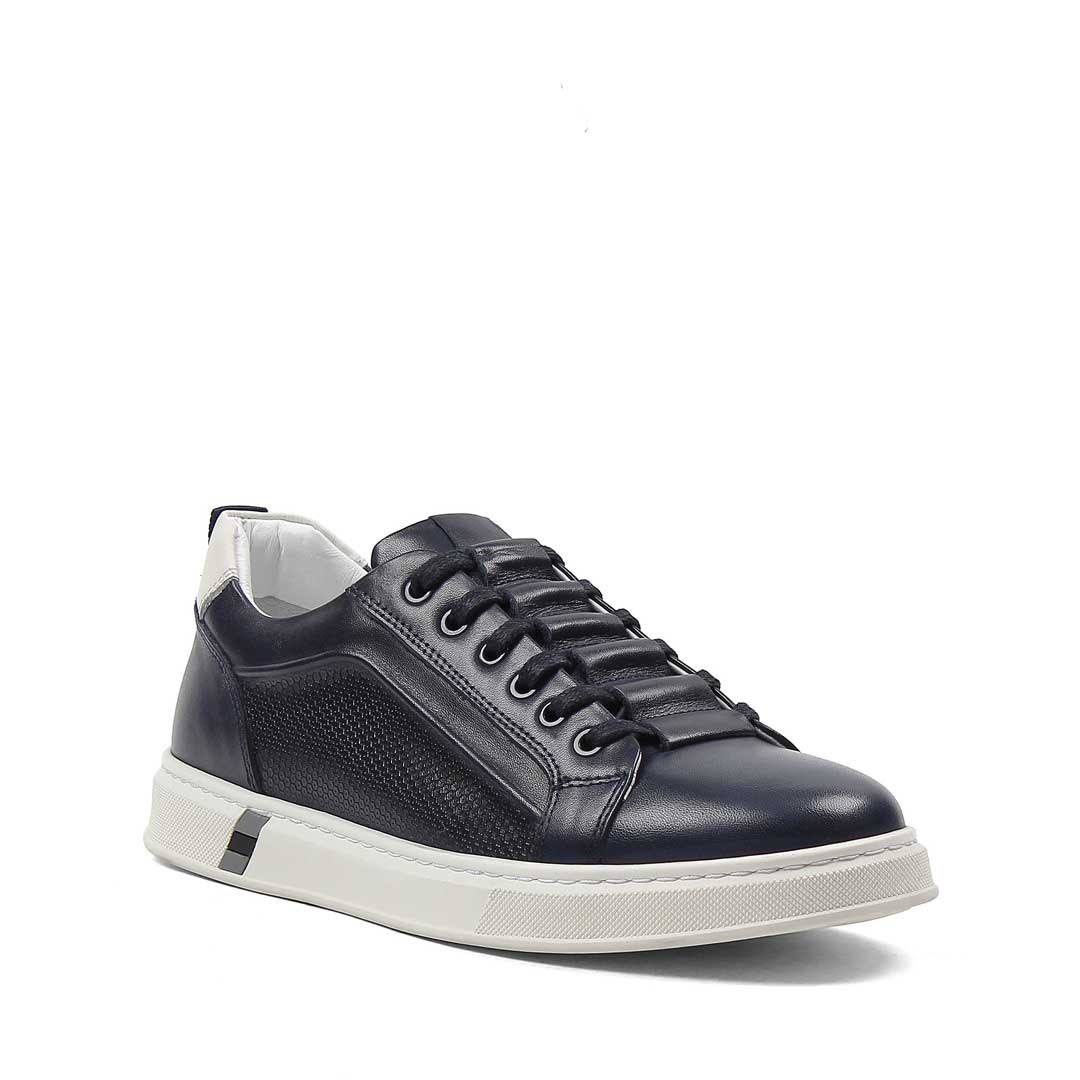 Erkek Lacivert Baskılı Kalın Tabanlı Sneaker