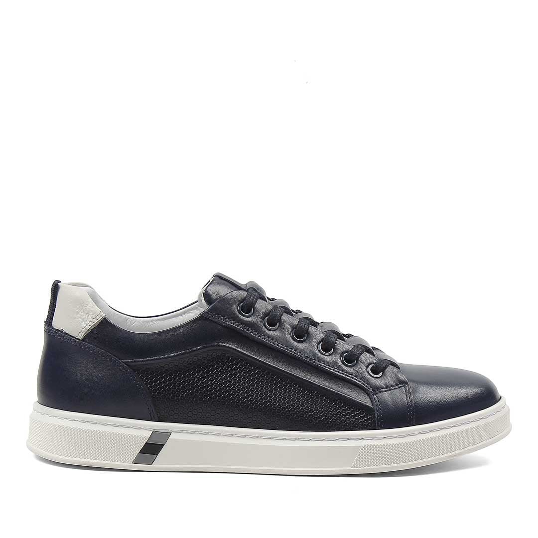 Erkek Lacivert Baskılı Kalın Tabanlı Sneaker