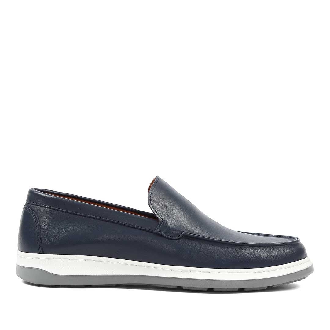 Erkek Lacivert Deri Loafer