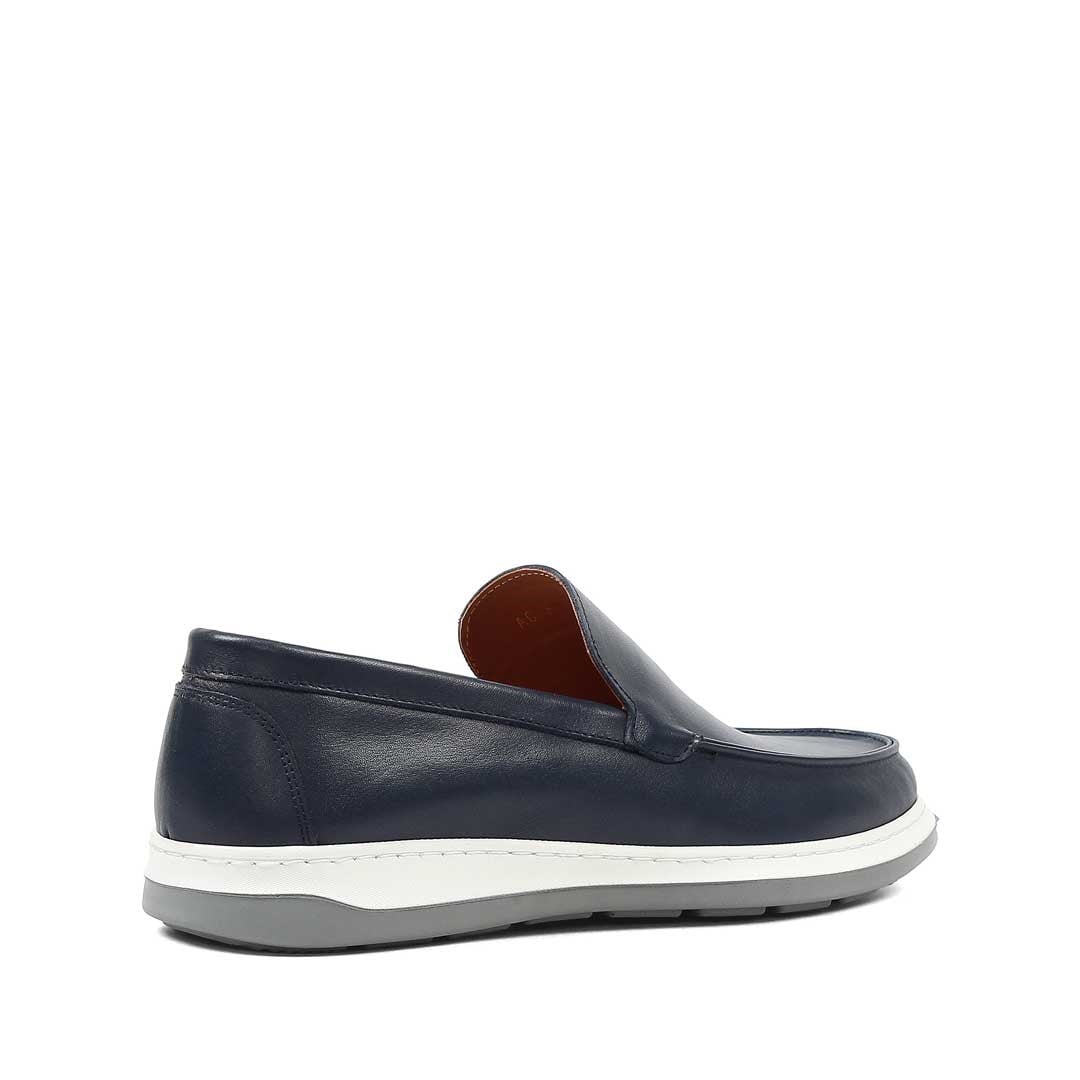Erkek Lacivert Deri Loafer