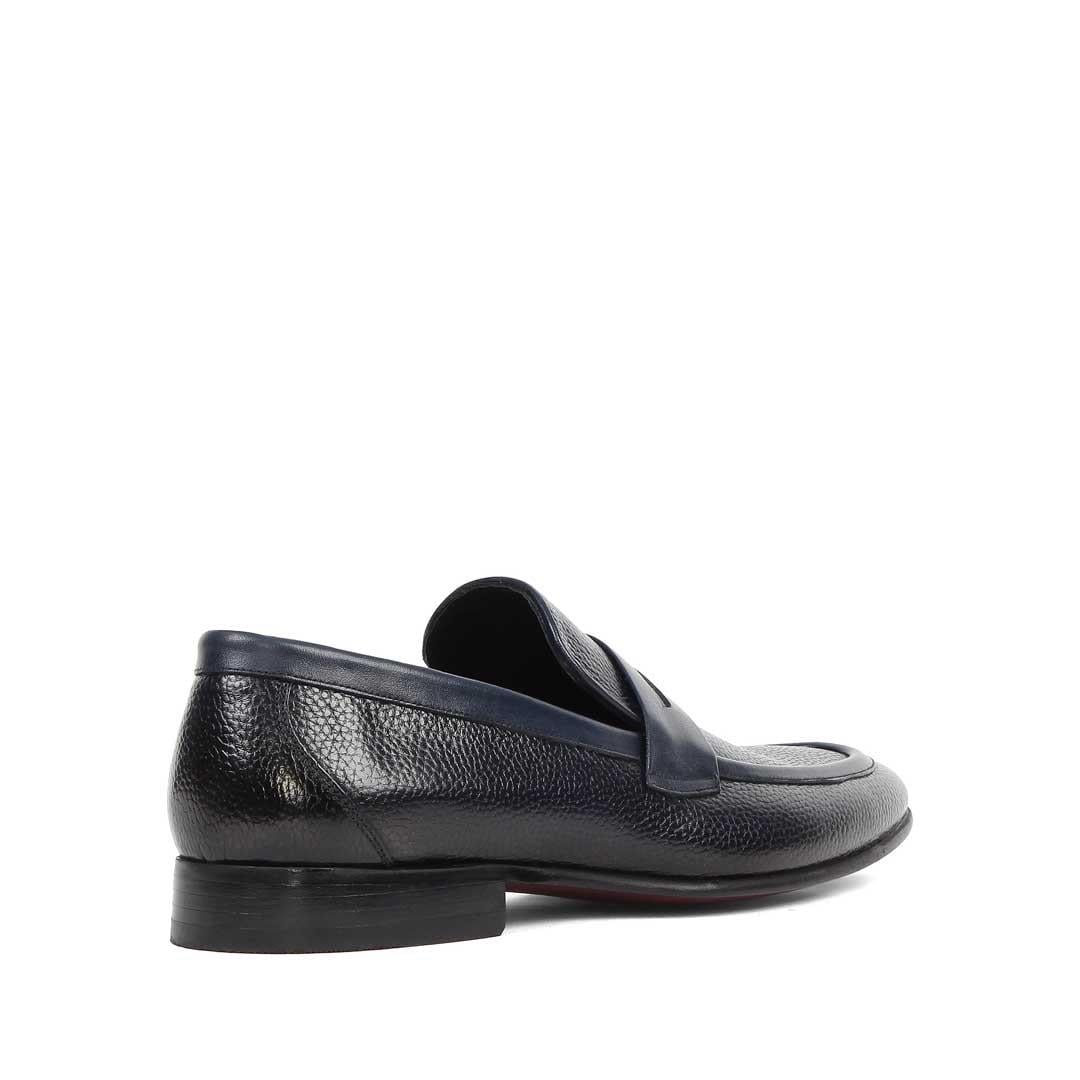 Erkek Lacivert Deri Loafer