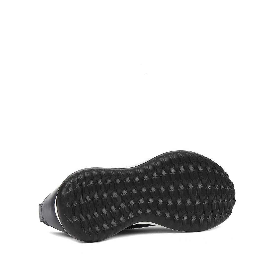 Erkek Lacivert Kalın Tabanlı Deri Sneaker