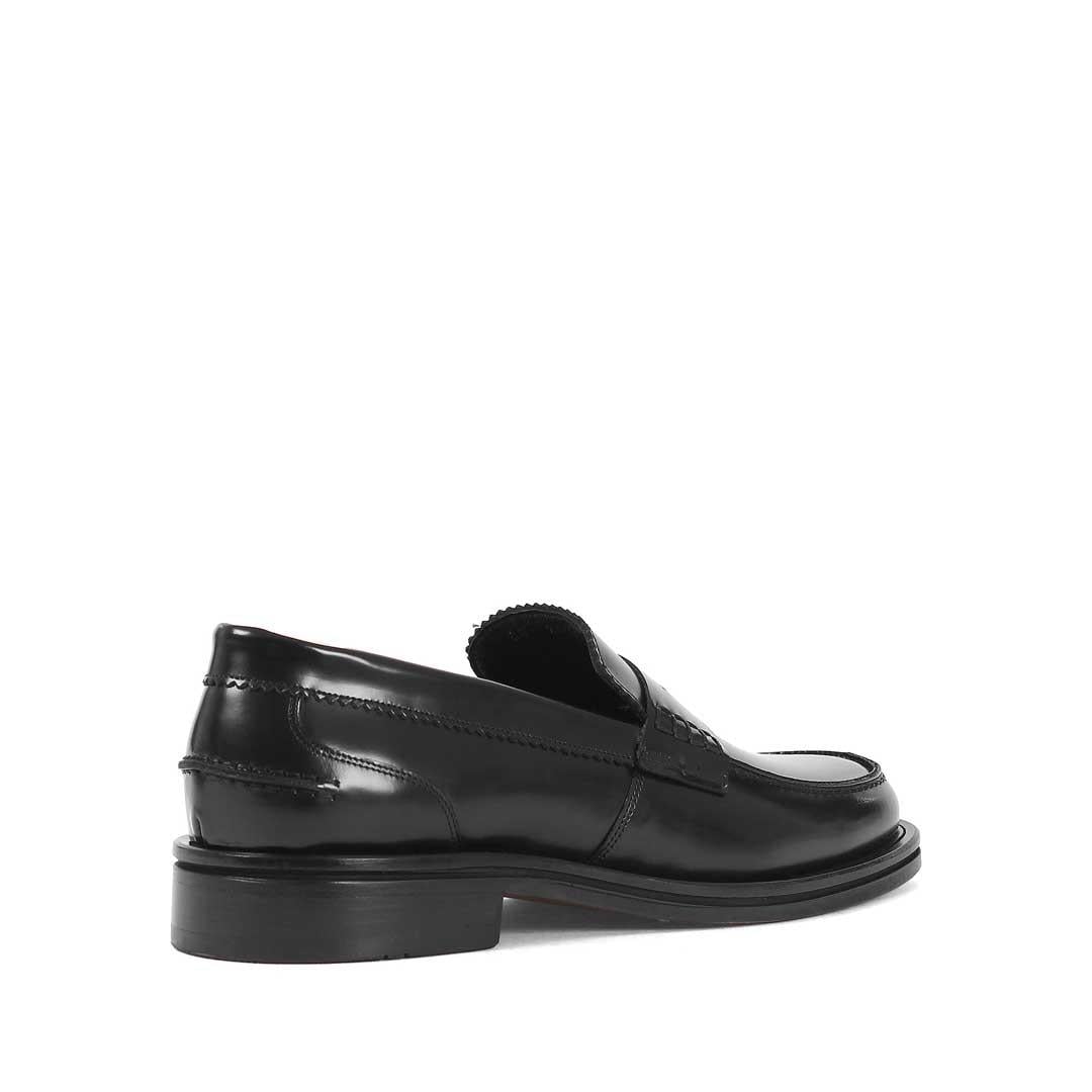 Erkek Siyah Açma Deri Loafer