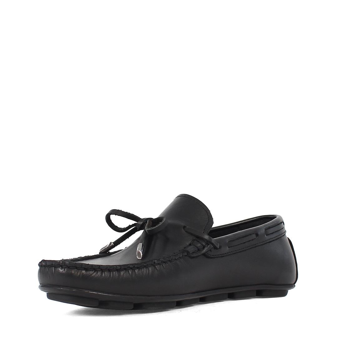 Erkek Siyah Deri Loafer