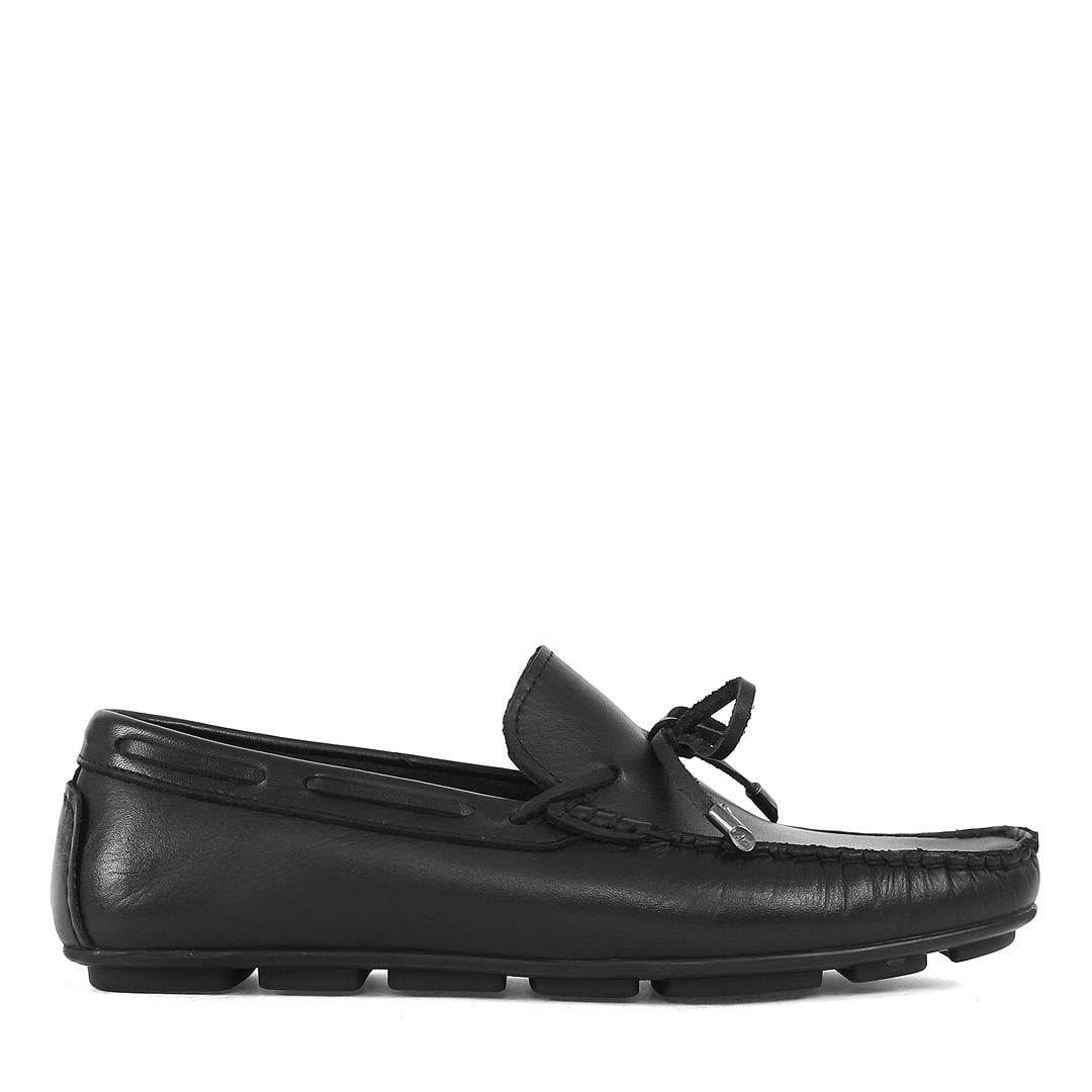 Erkek Siyah Deri Loafer