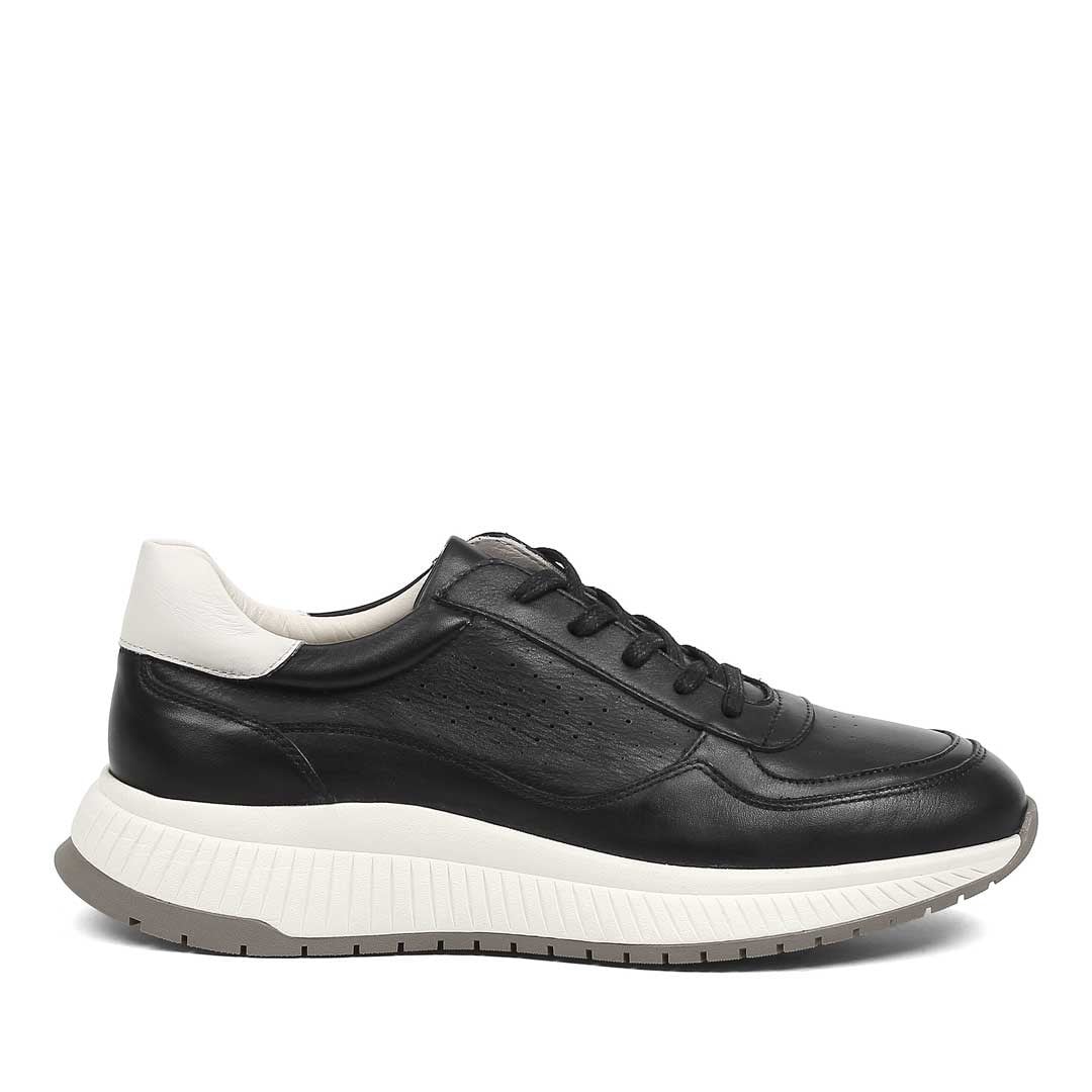 Erkek Siyah Bağcıklı Kalın Tabanlı Sneaker
