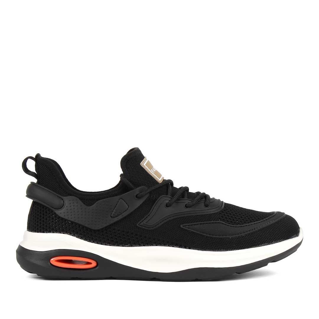 Erkek Siyah Bağcıklı Kalın Tabanlı Sneaker
