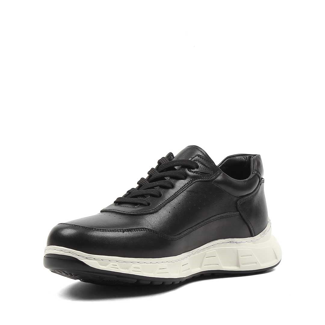 Erkek Siyah Bağcıklı Kalın Tabanlı Sneaker