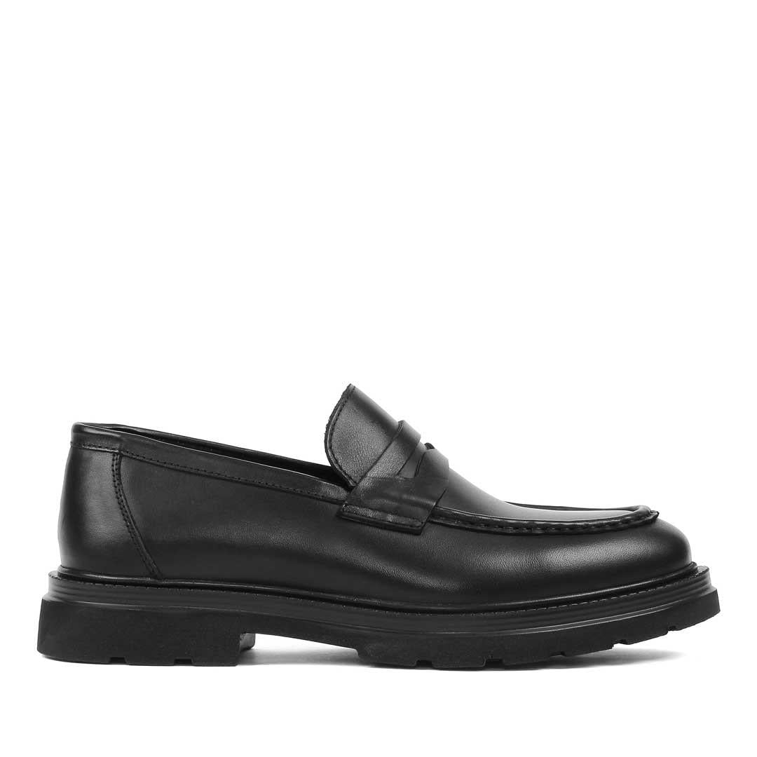 Erkek Siyah Deri Loafer